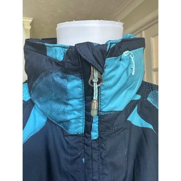 Lululemon Hooded Vest Women's Size 6 Black Blue Geometric Sleeveless Jacket - Picture 3 of 14